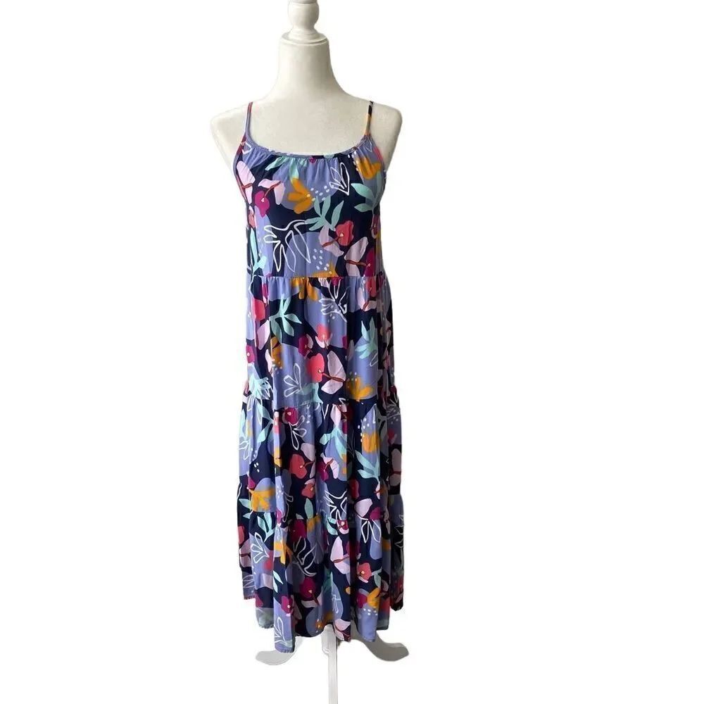 Cat & Jack Floral Sundress Straps Tiered Boho Dress SZ L